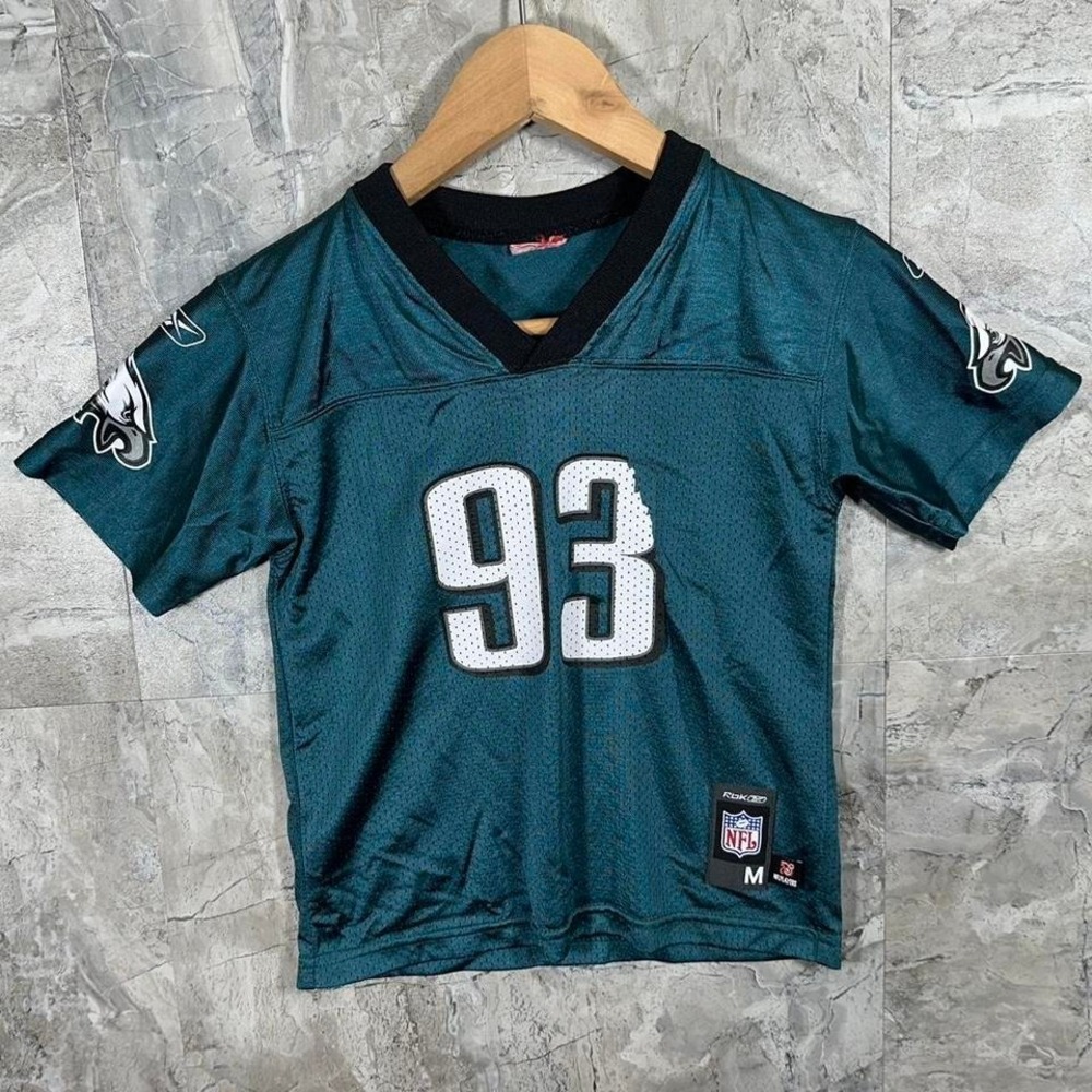 VTG Philadelphia Eagles Jevon Kearse Reebok Green NFL Football Jersey youth M